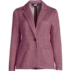 NWT Lands End Sweater Fleece Blazer Jacket